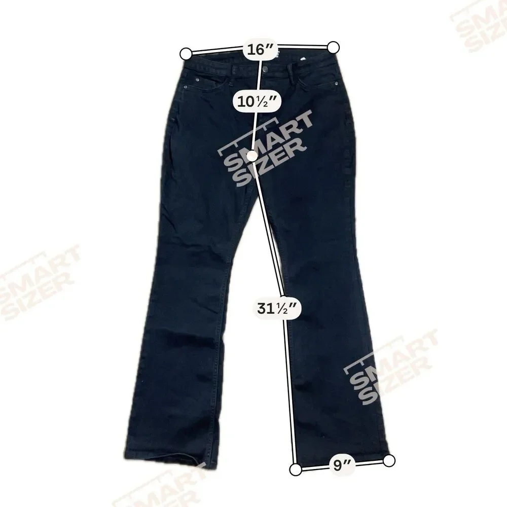 Lee Women Black Mid-Rise Regular Fit 5 Pockets Design Bootcut Jeans Size 12M